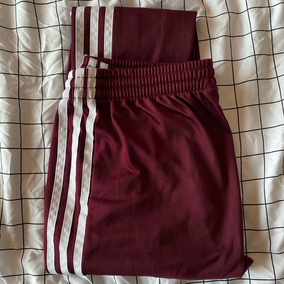 adidas burgundy track pants - Picture 4 of 5